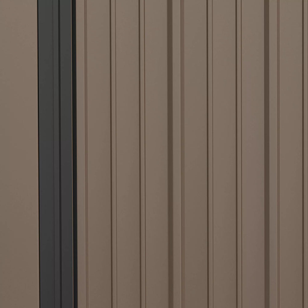 Įrankių namelis 1,34 m² Įrankių spintelė su uždaromu stogu Sodo namelis Įrankių namelis iš cinkuoto plieno 161,5 x 94,5 x 196 cm Ruda