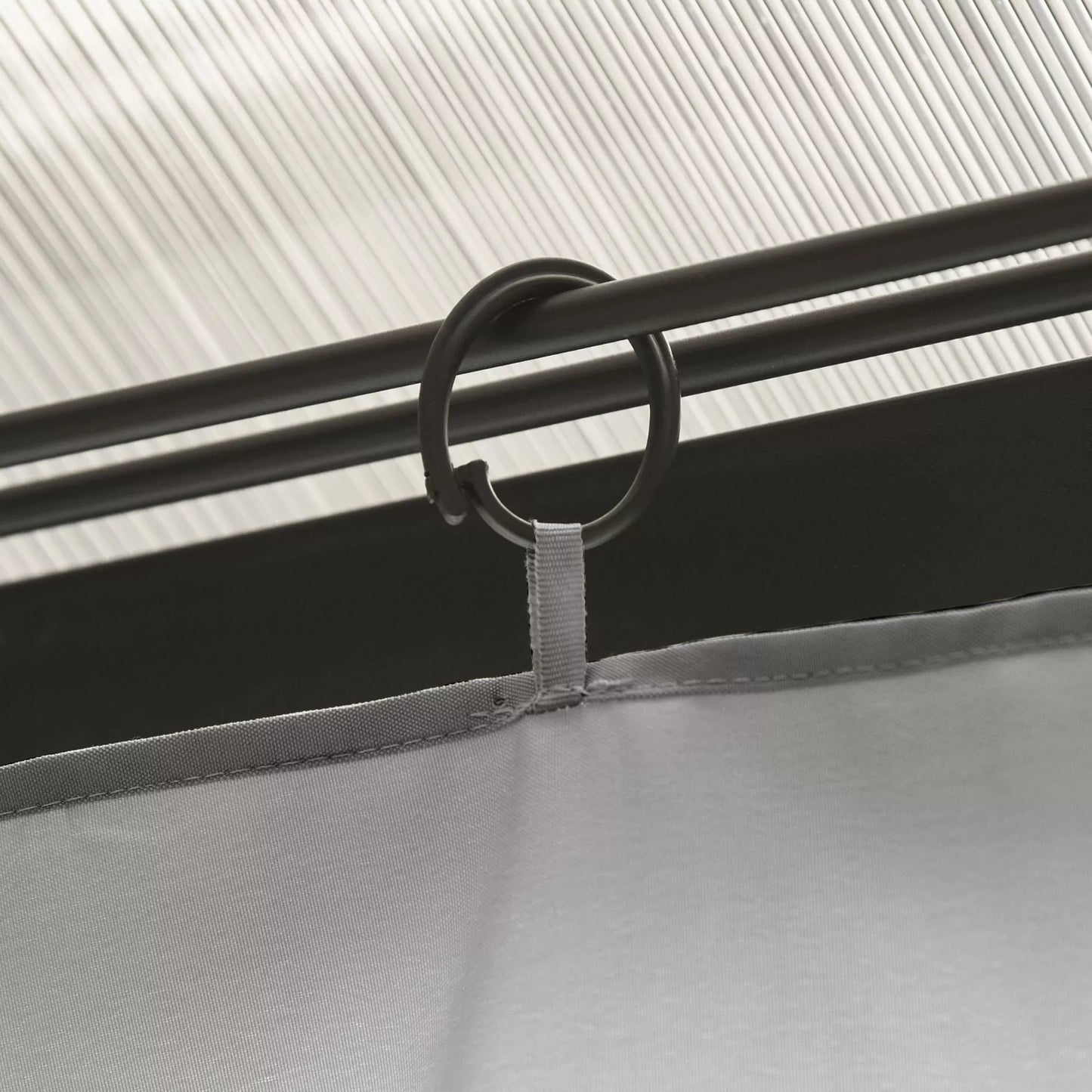 Atsarginė užuolaida paviljonui, 4 vnt. rinkinys, skirtas 3x3 m paviljonams, 302x205 cm, šviesiai pilka