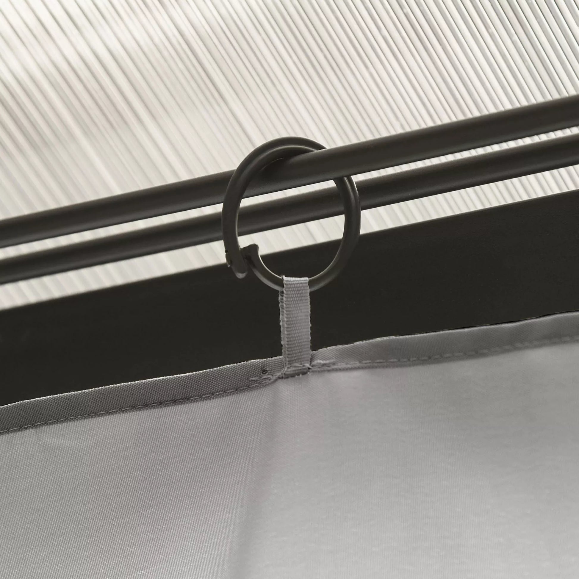 Atsarginė užuolaida paviljonui, 4 vnt. rinkinys, skirtas 3x3 m paviljonams, 302x205 cm, šviesiai pilka