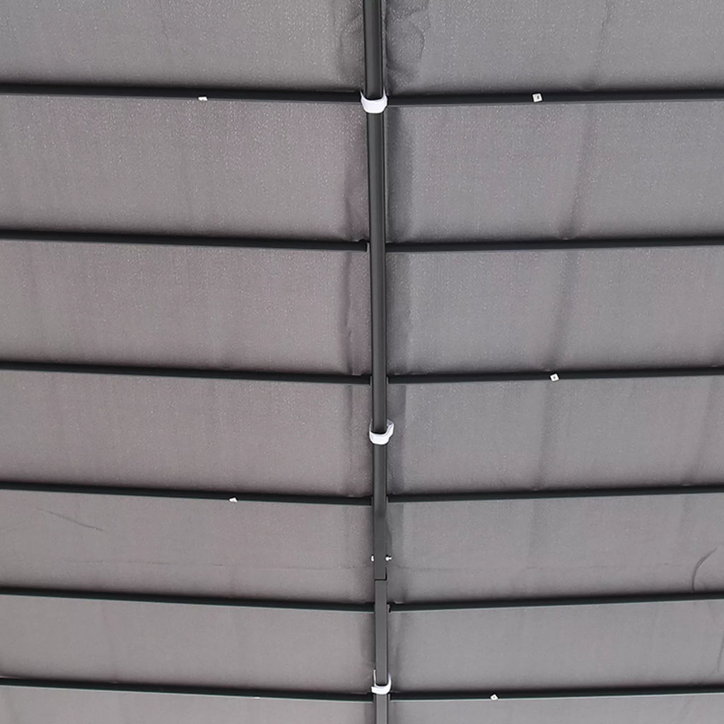 Pergola, sodo pavėsinė, pavėsinė, stogas, palapinė, metalinė, pilka, 297x297 cm