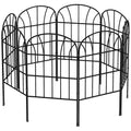 Sodo tvora, 8 elementai, lanksti metalinė tvora, kambario pertvara, 264x61 cm, juoda