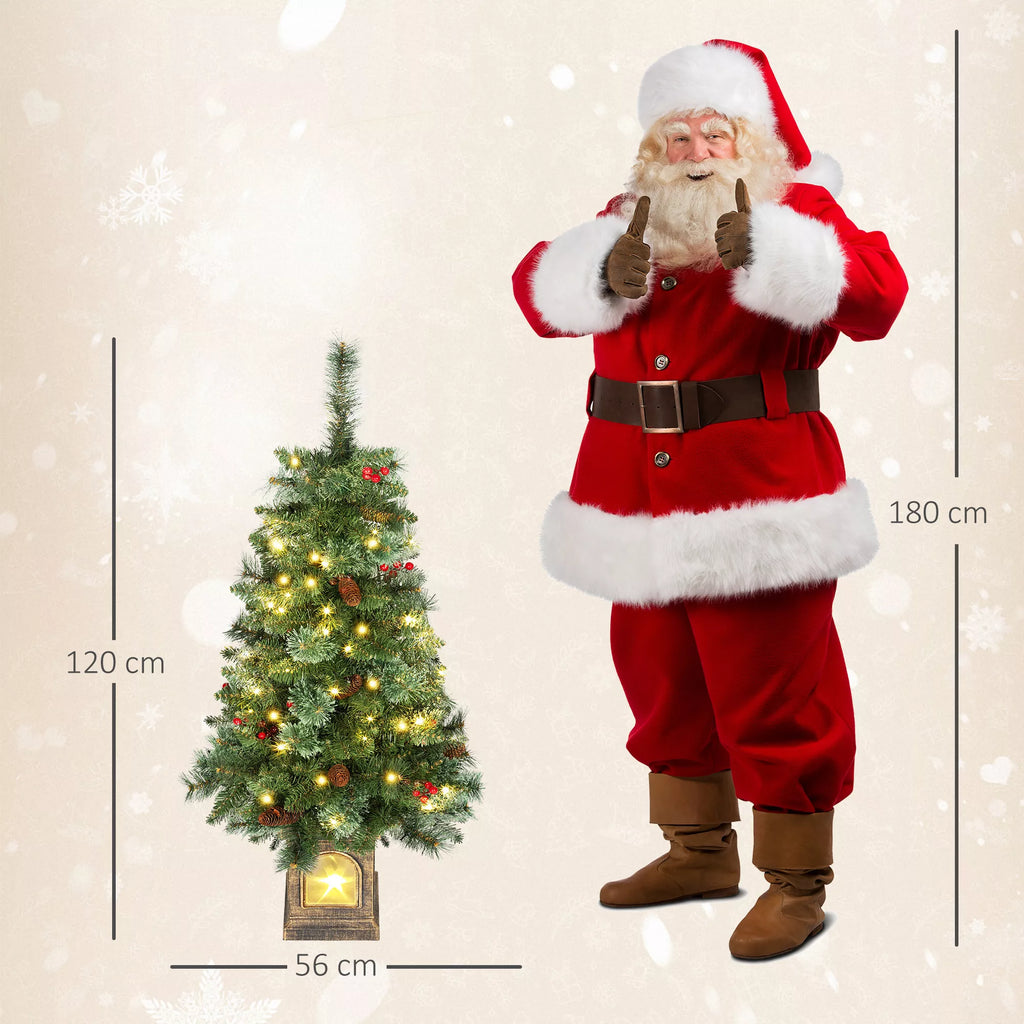 Dirbtinė Kalėdų eglutė 120 cm, su 100 LED apšvietimu, 8 režimai, 214 šakų