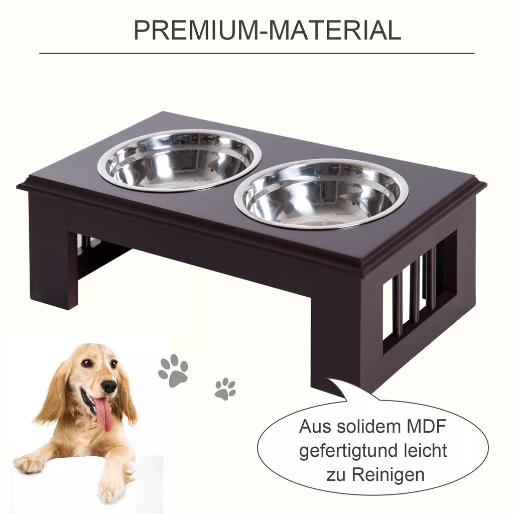 Padidintas šunų dubuo 2 dubenėliai Vandens dubuo 2 x 900 ml nerūdijančio plieno dubenėliai Ėdalas Ėdalas Maisto stotis Šunų dubenėliai mažiems šunims Katėms Espresso