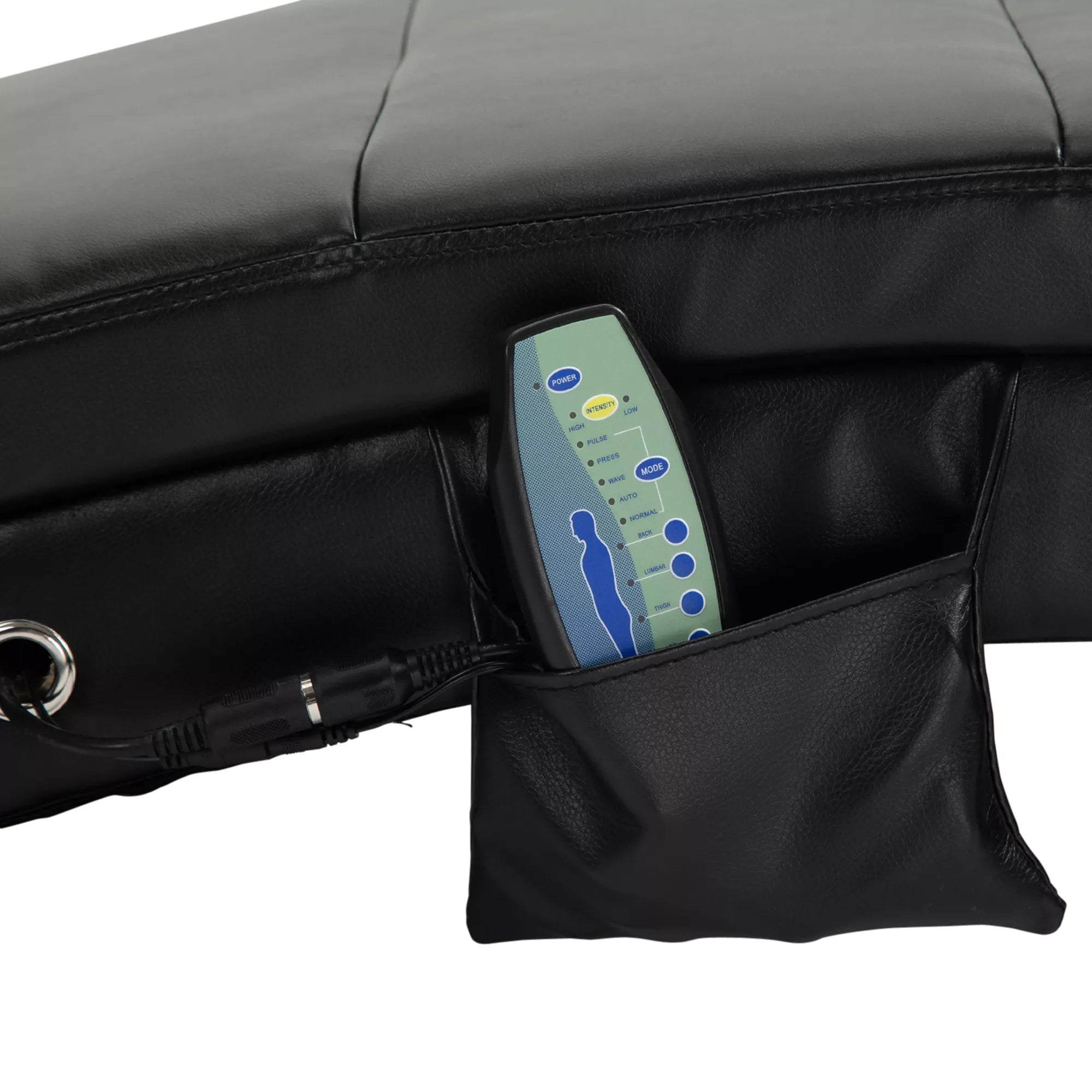 Relax kėdė su masažo funkcija Poilsio kėdė Ergonomiška aukšta atlošimo dalis, su masažo funkcija ir pagalvėlėmis su Zero-G dizainu Poilsio kėdė Dirbtinė oda Metalas Putplastis Juoda 58 x 163 x 87 cm