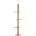 Kačių draskyklė iki lubų, reguliuojamas aukštis 228–260 cm, ruda