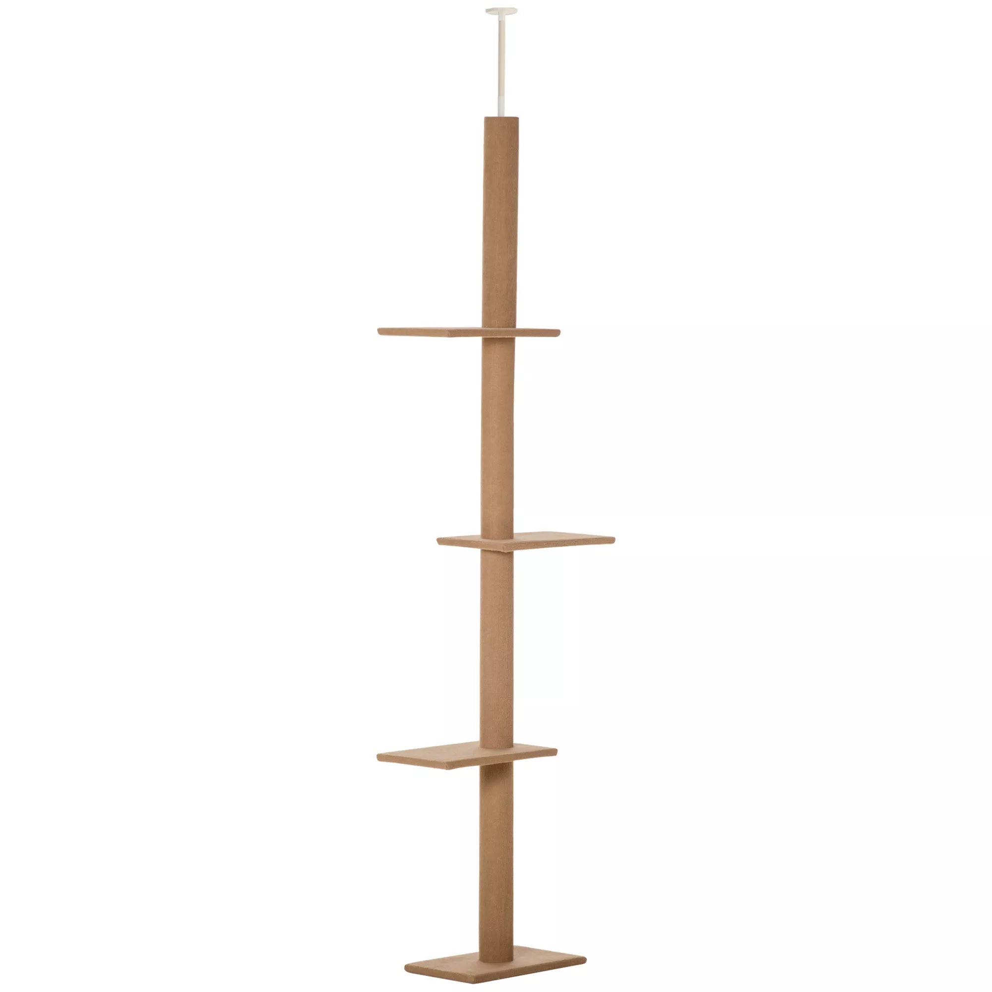 Kačių draskyklė iki lubų, reguliuojamas aukštis 228–260 cm, ruda