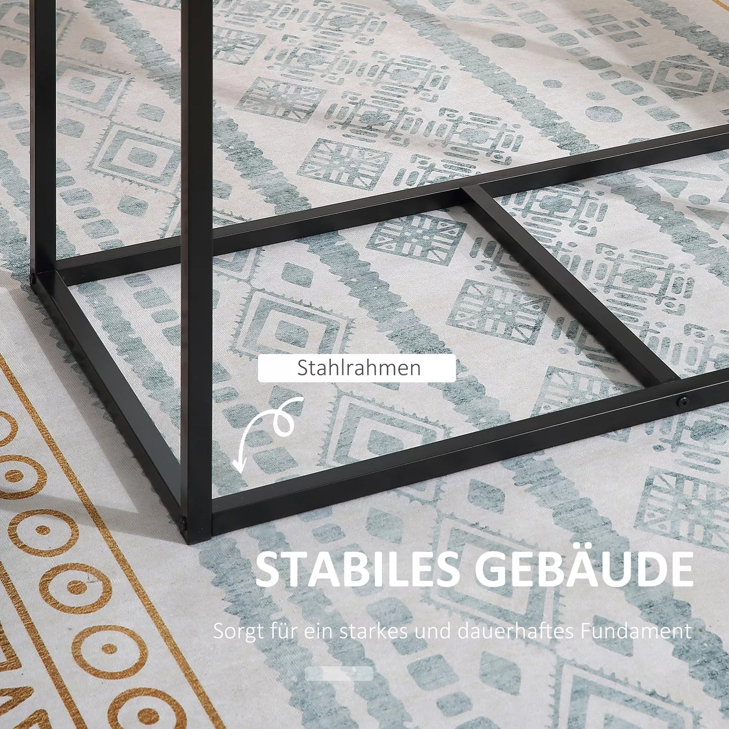 Valgomojo stalo komplektas su 2 kėdėmis, kompaktiškas stalo ir kėdžių rinkinys valgomajam, svetainei, virtuvei, su metaliniu rėmu