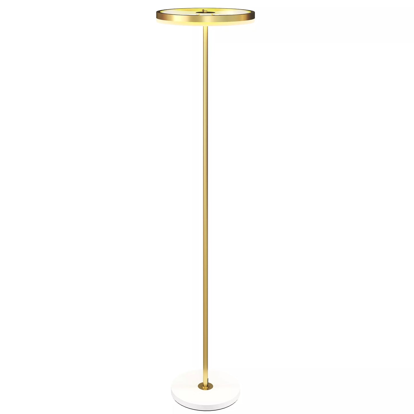 Pastatomas šviestuvas, kojinis jungiklis, metalinė konstrukcija, akrilo gaubtas, 4000K, pritemdomas, aukso spalvos