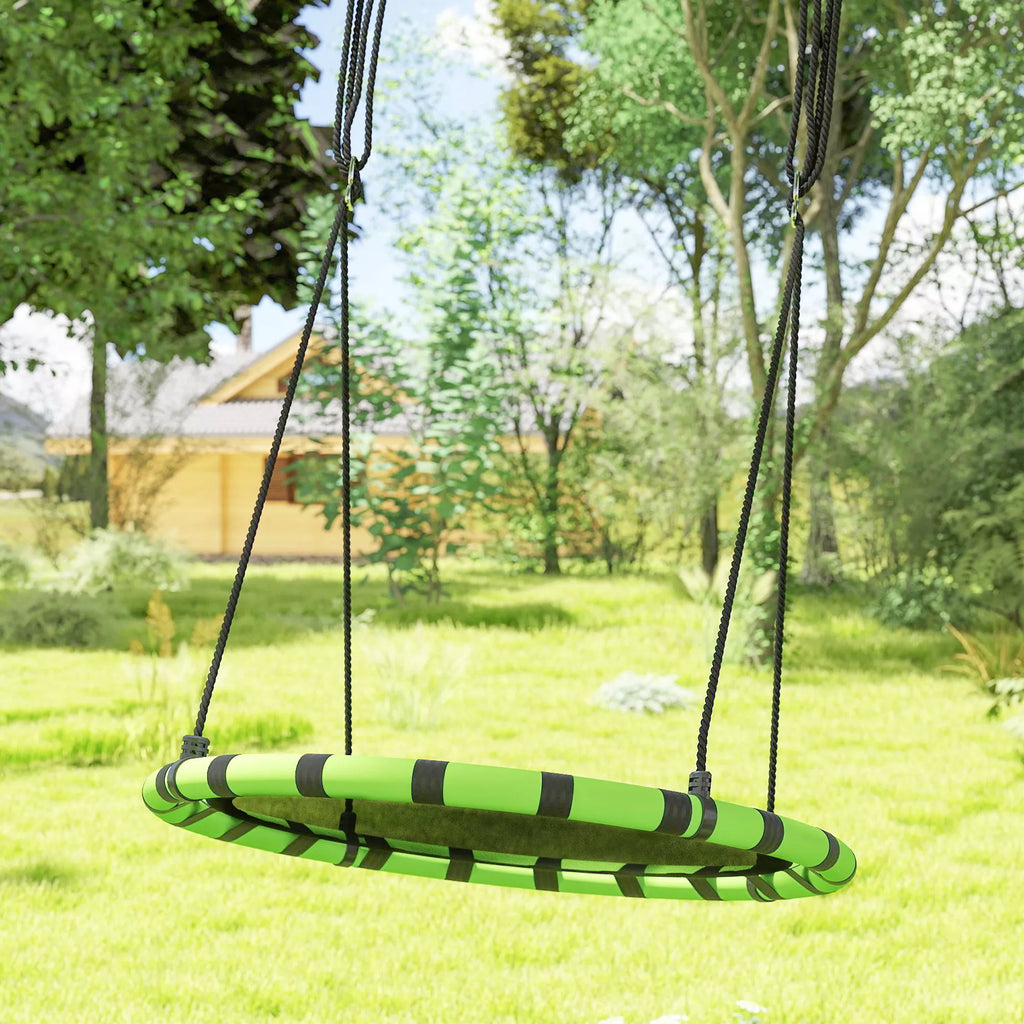 Vaikų sūpynės, 150 kg apkrova, Ø100 x 180H cm, metalas, putplastis, juodos spalvos
