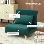 Grafika apie tamsiai žalios sofos-lovos apmušalą