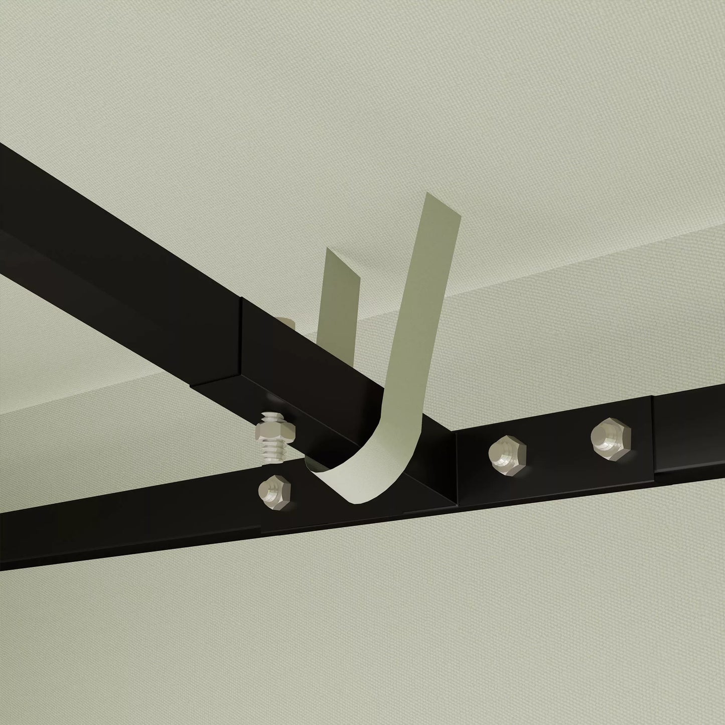 3 x 3 m pakaitinė danga paviljonui, sodo paviljonui, su vandens nutekėjimo angomis, UPF30+, šviesiai pilka