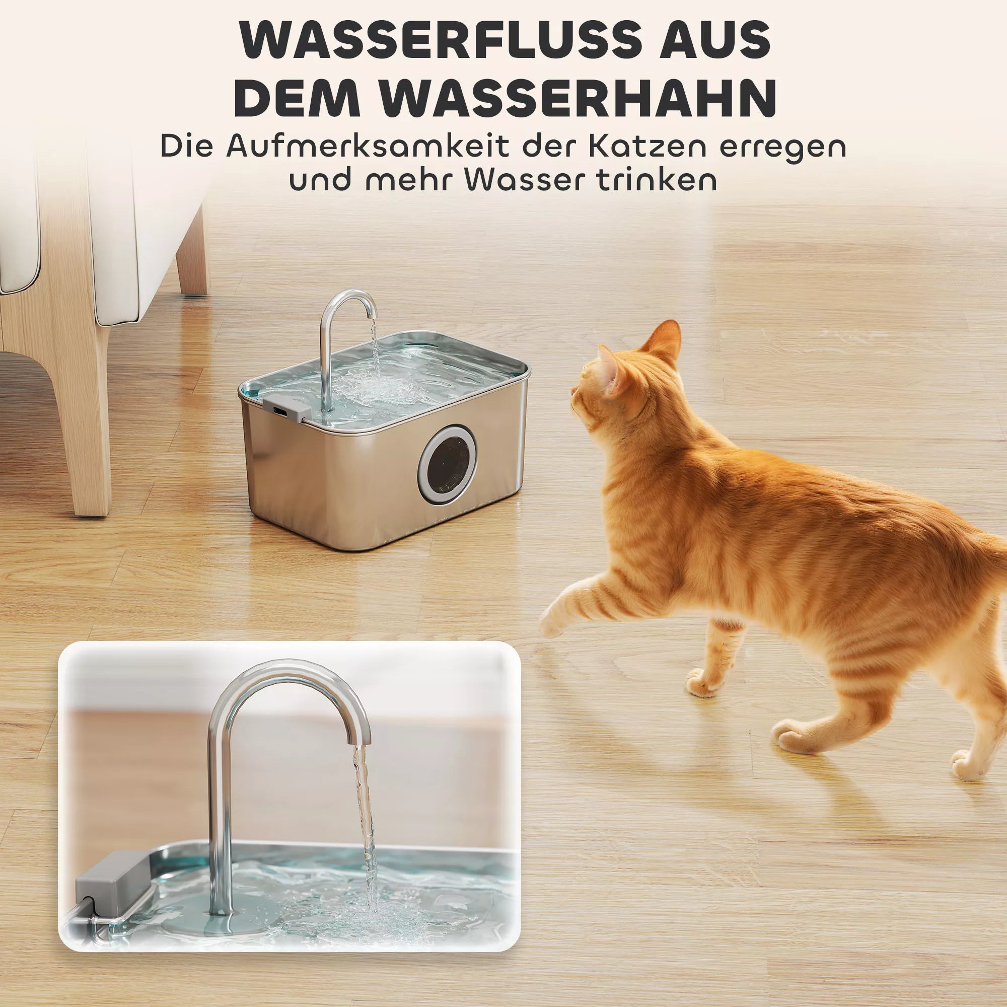 Katzenbrunnen 3,2L geriamojo vandens fontanas katėms su tyliu siurbliu ir aktyvintosios anglies filtru