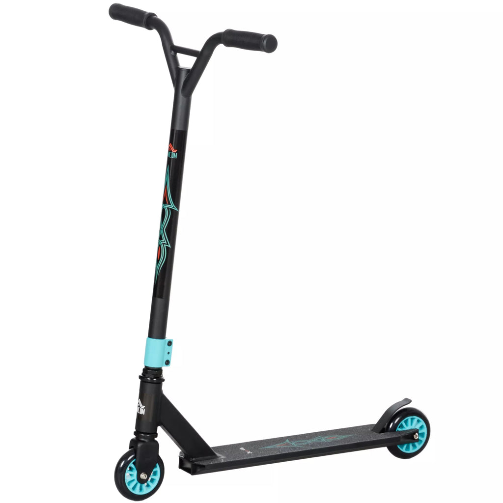 Pro Stunt-Scooter, paspirtukas laisvojo stiliaus triukams, aliuminis, metalas, dirbtinė oda, vaikams ir suaugusiems, žalias