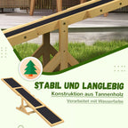 Sūpynių informacinė grafika apie medinę konstrukciją