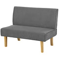 Dvivietė sofa, kompaktiška, iki 240 kg, pilka