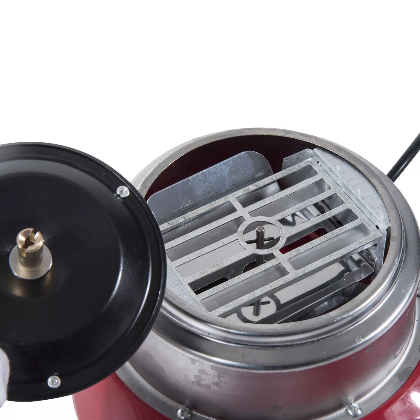 Cukraus vatos aparatas namams Cotton Candy Machine Cukraus vatos aparatas su lazdelėmis ir matavimo šaukštu Aukštis 18 cm 550 W Vaikų šventėms, gimtadieniams, vakarėliams Raudonas