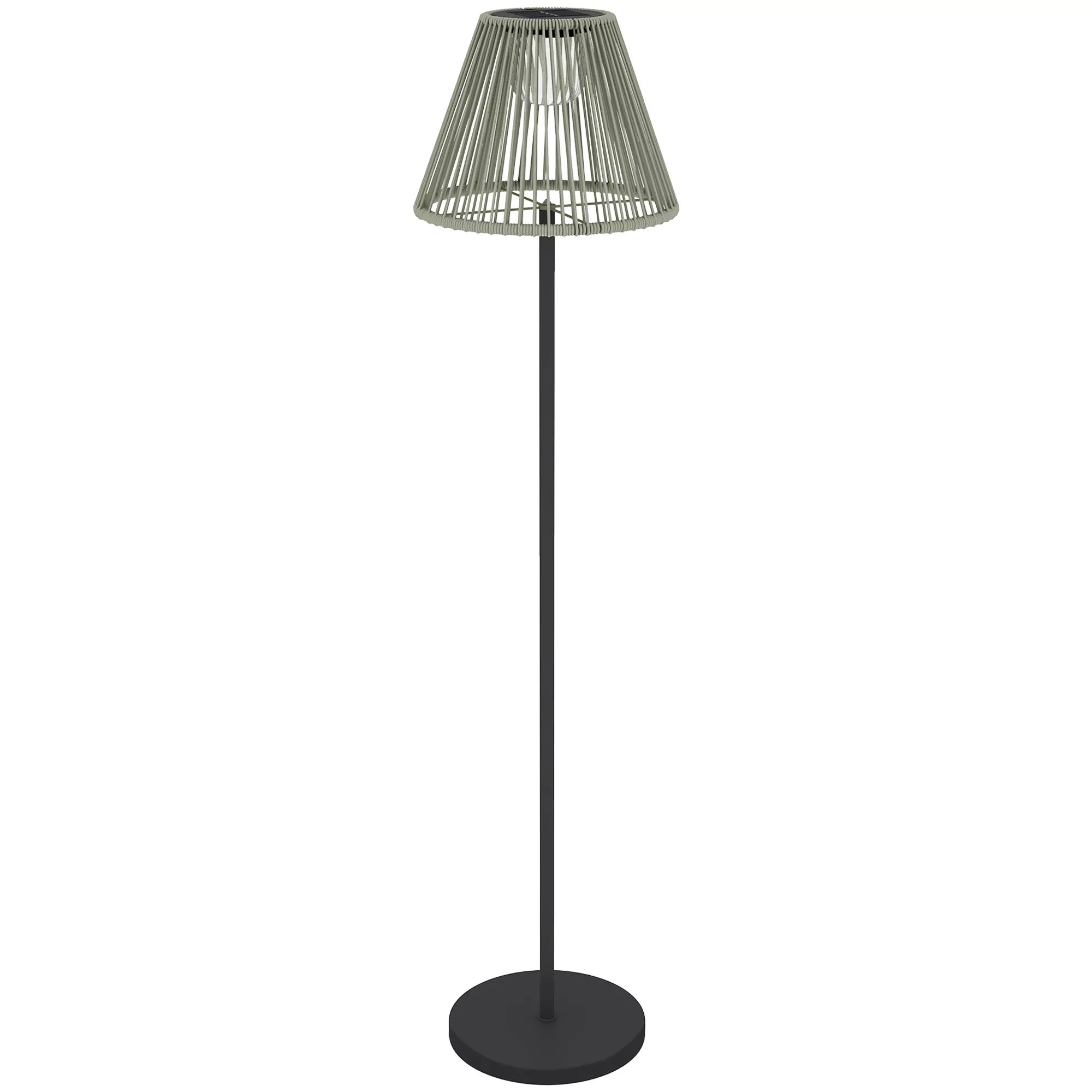 Saulės stovas Rattan saulės lempos su šviesos jutikliu 25 LED šviesos saulės lempa boho stiliaus Ø33 x 135 cm