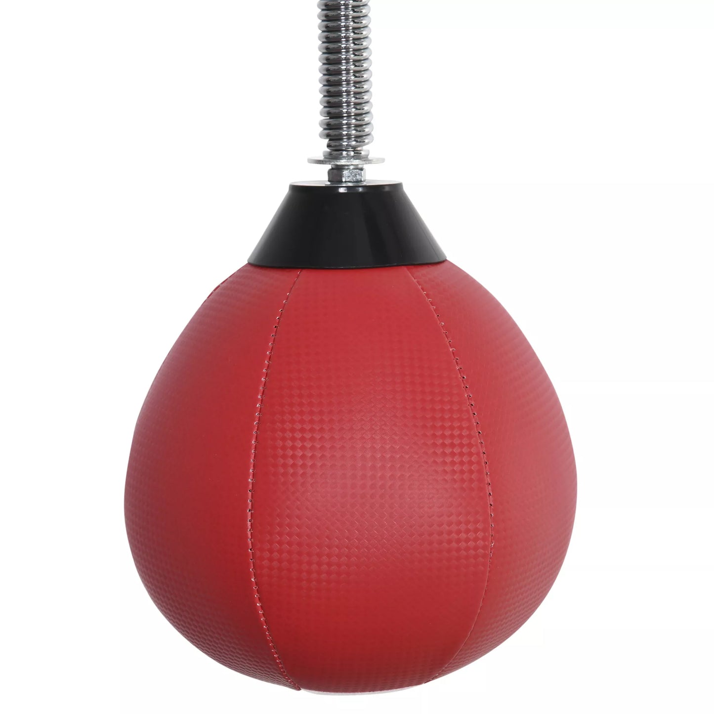 Bokso stovas su speedball'u ir refleksine lazdele, sieninis tvirtinimas, reguliuojamas aukščiui, Juoda/Raudona