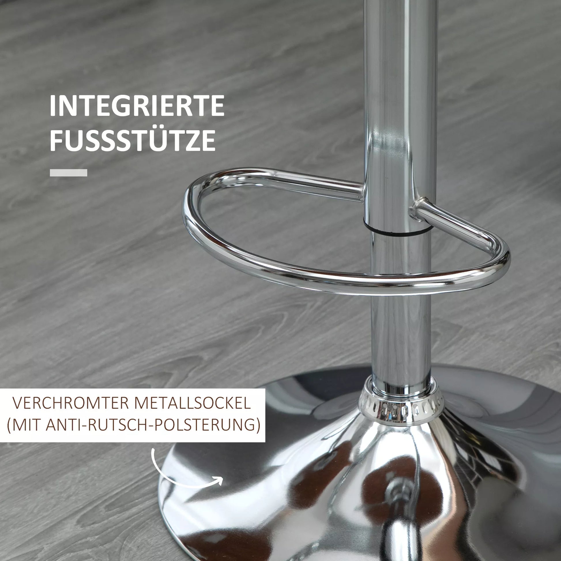 2 vnt. baro kėdžių rinkinys, reguliuojamo aukščio, metalinis rėmas, sukiojama sėdimoji dalis, kreminė balta spalva