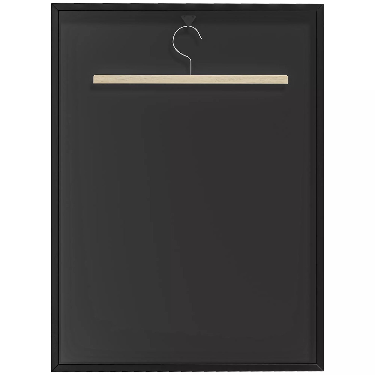 Trikotažo vitrina, drabužių pakaba, aliuminio rėmas, UV atsparus akrilinis priekis, juoda