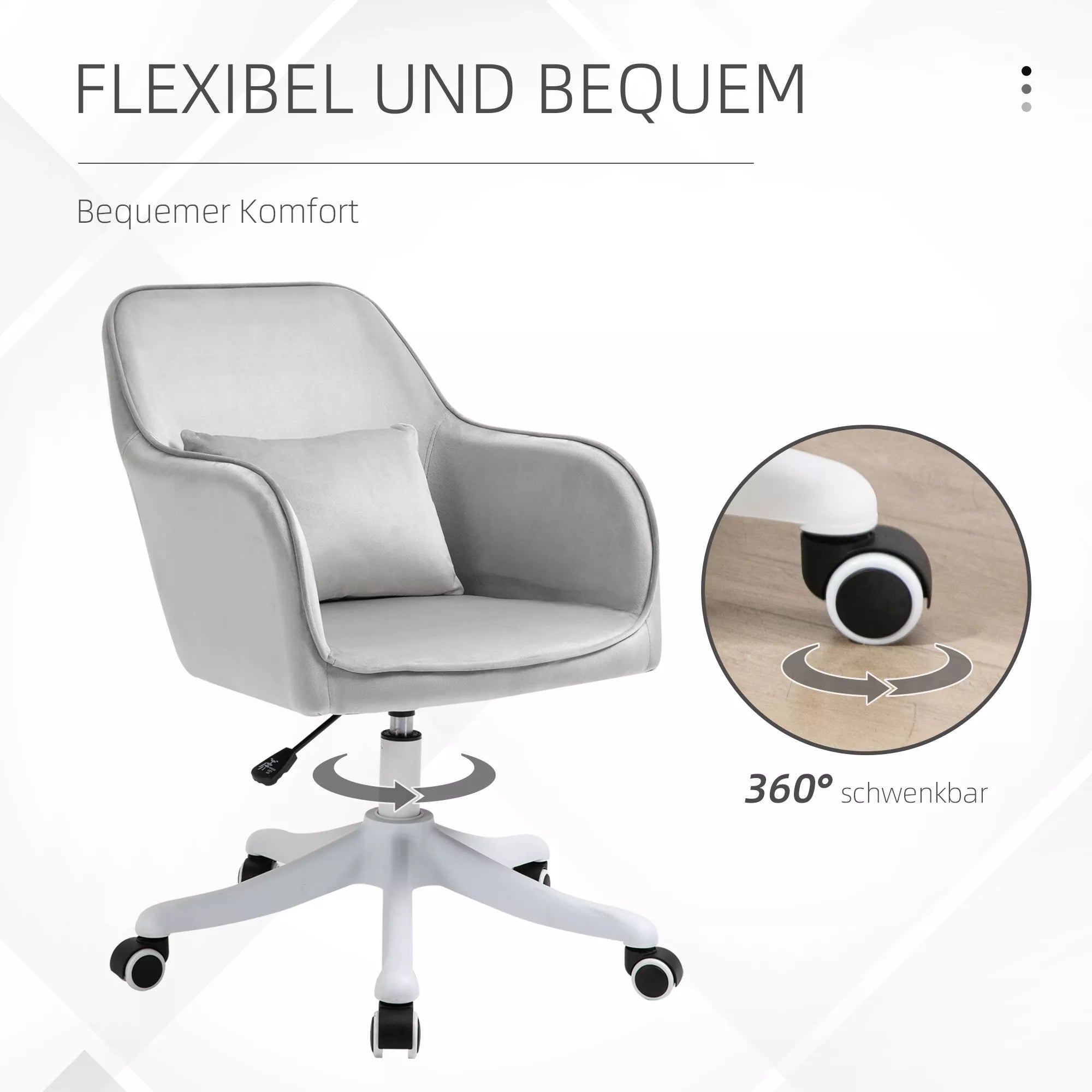 Schema su kėdės 360° pasukimu