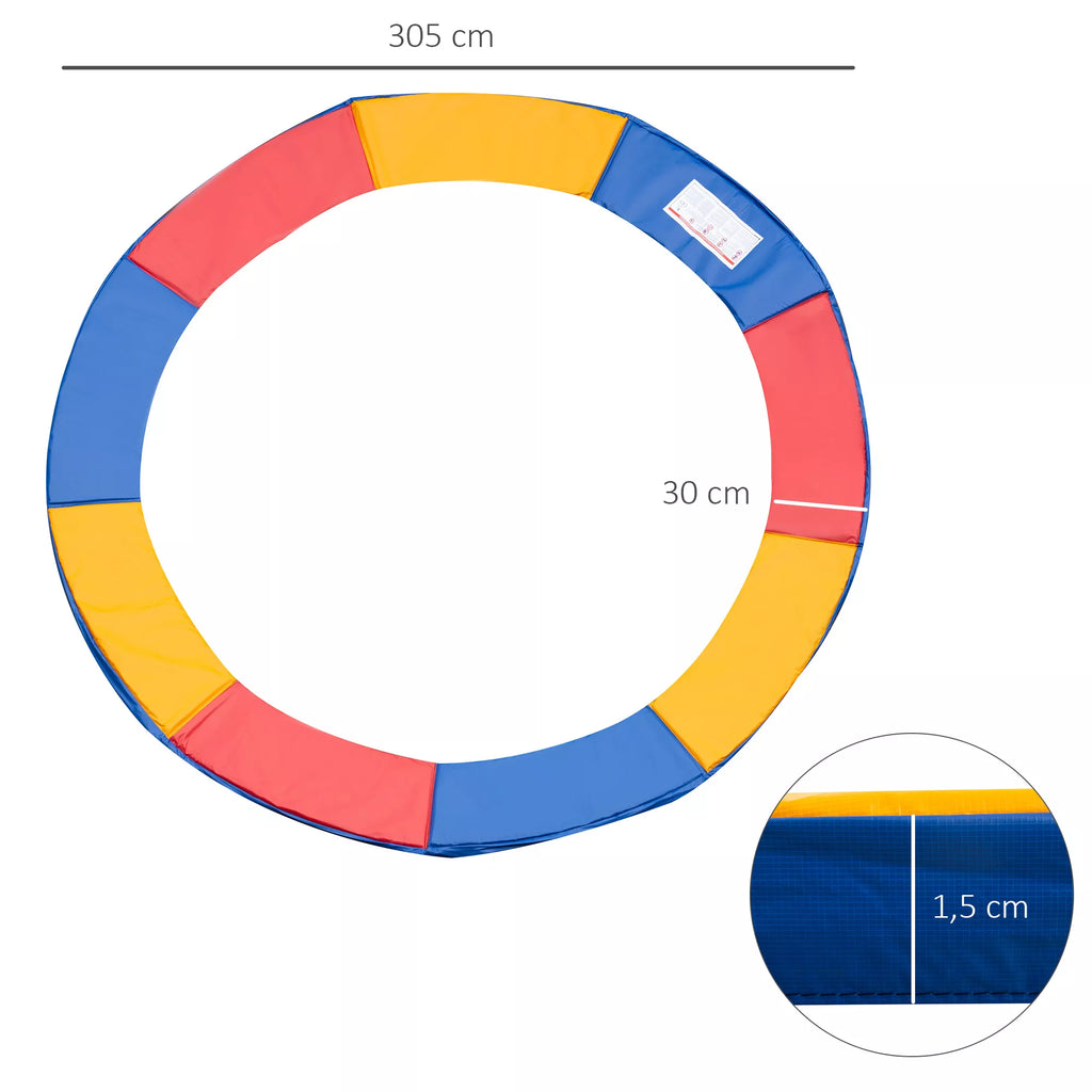 Schema su batuto krašto matmenimis: skersmuo 305 cm, plotis 30 cm
