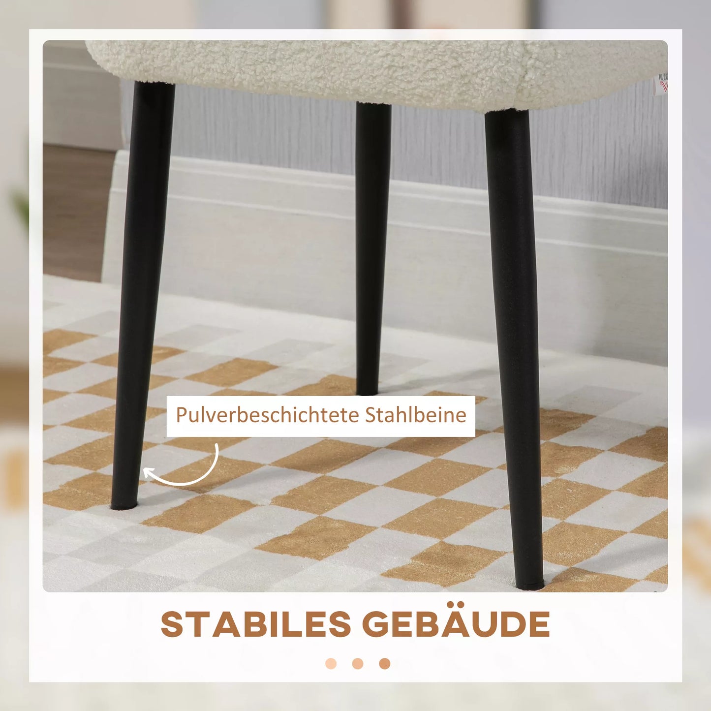 Pufas, sėdima taburetė, kašmyro išvaizdos, kojų pufas, kreminės baltos spalvos