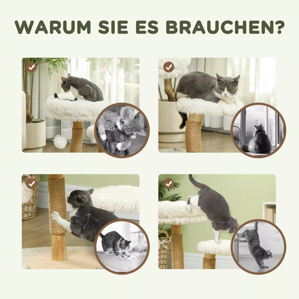 Kačių medis Pet Palace, 61,5 cm, baltas
