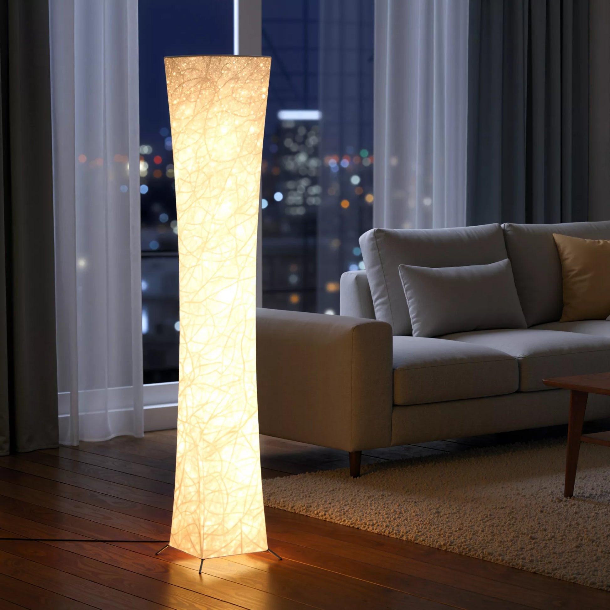 Stovas su popieriniu gaubtu, pėdos jungikliu, 3 ryškumo lygiais, baltas