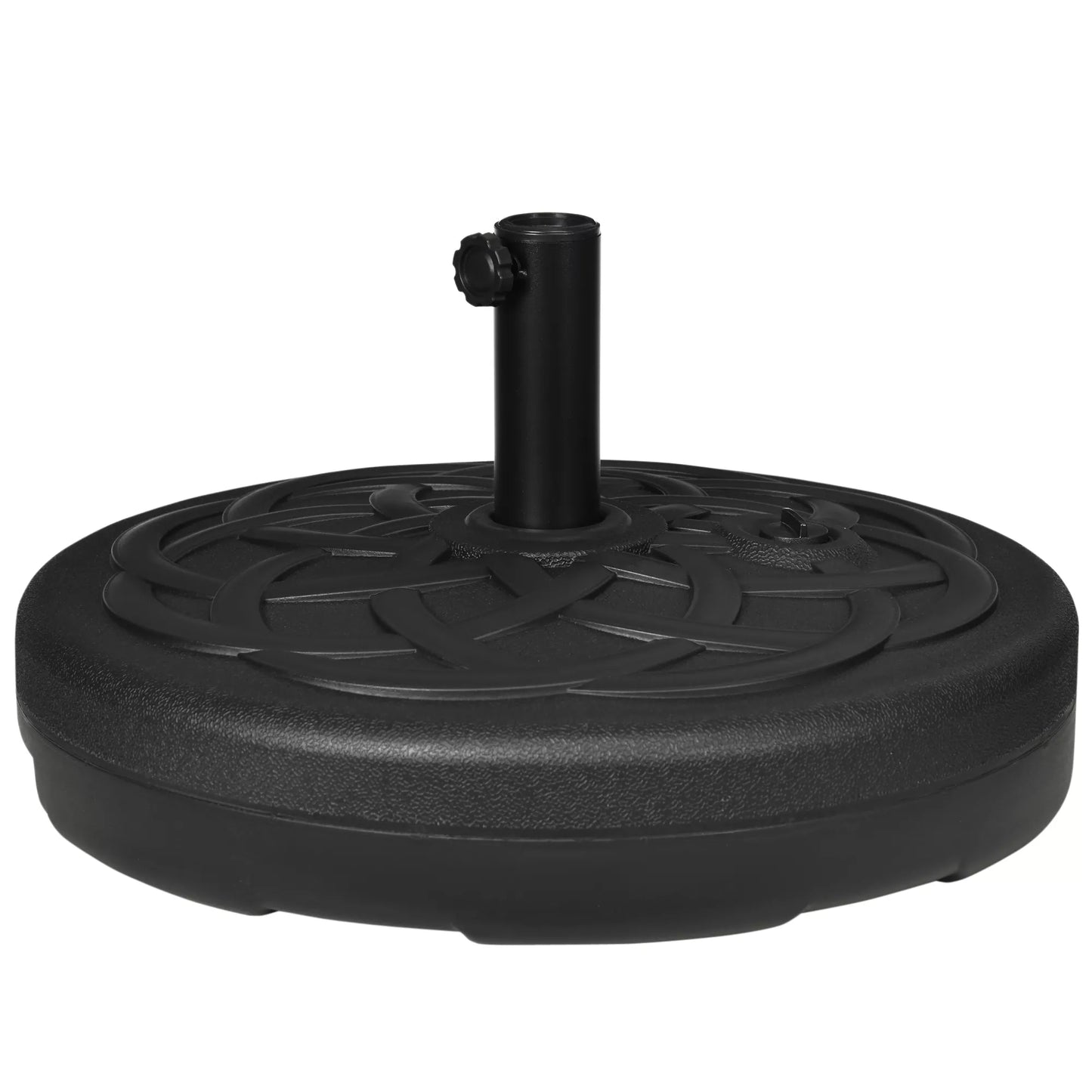 Skėčio pagrindas, plastikinis ir metalinis skėčio stovas, užpildomas vandeniu ir smėliu, Ø56 x 30,5H cm, juodas