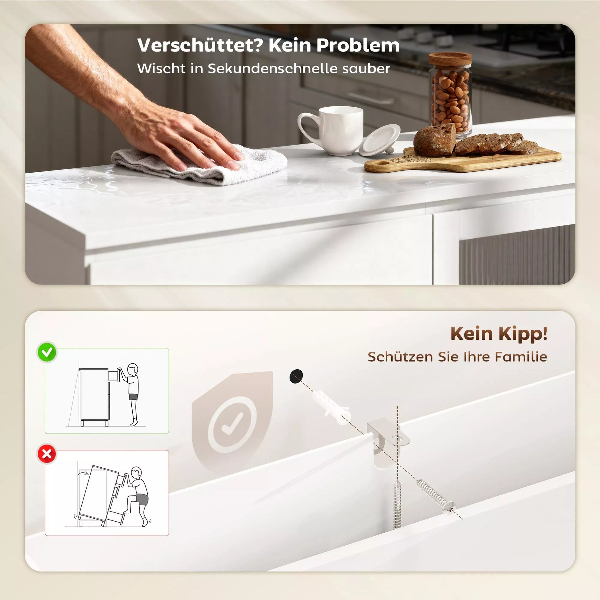 Bufetas, komoda su 4 stalčiais, 2 stiklinėmis durimis, modernus dizainas, MDF, balta