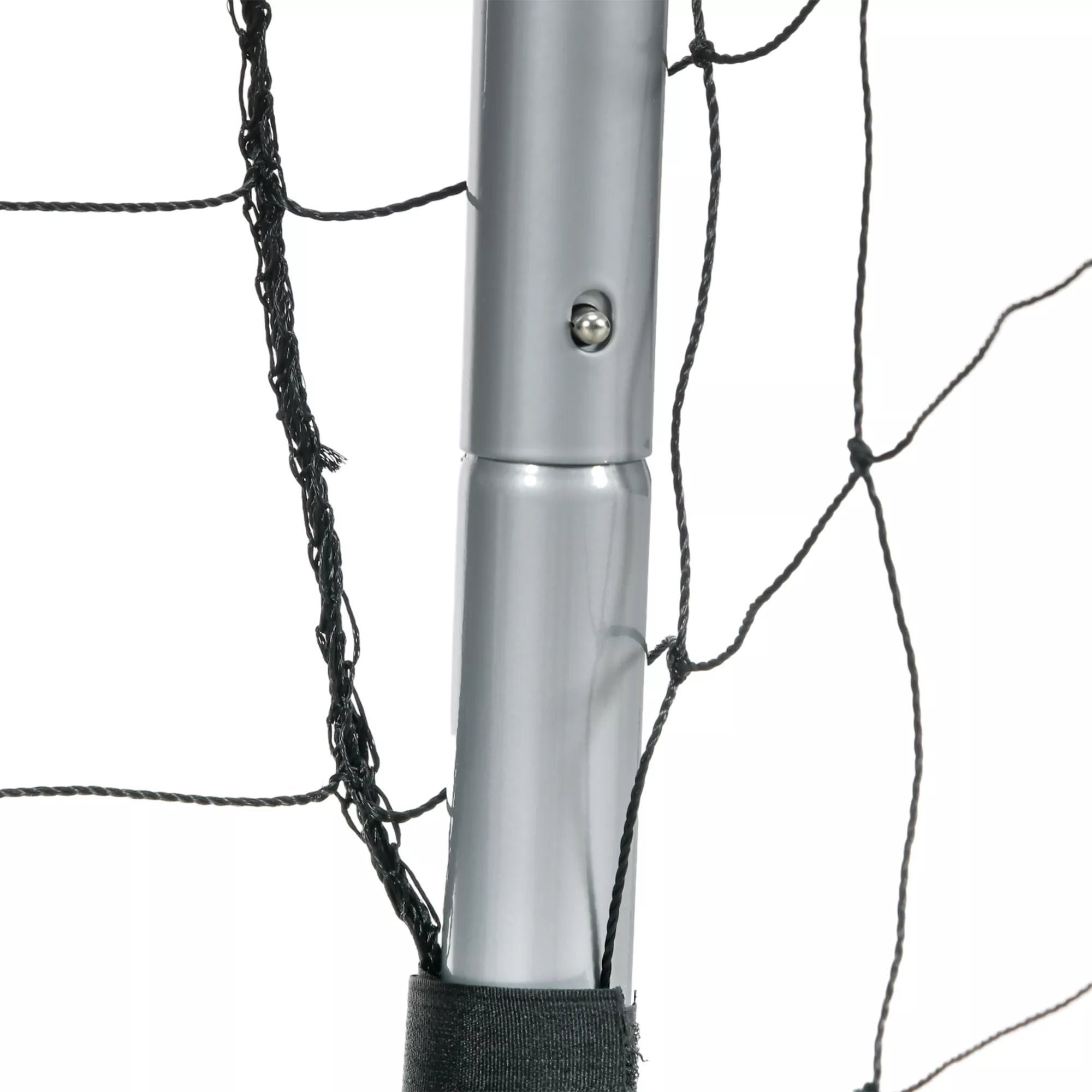 Futbolo vartai su tinklu, 240 x 85 x 160 cm, pilki