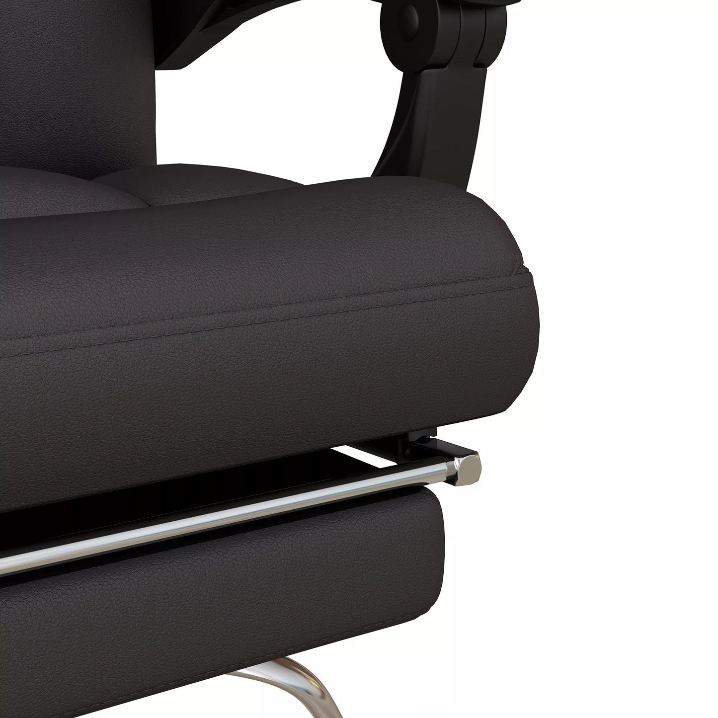 Biuro kėdė su masažo funkcija, ergonomiška, atlošiama, 63x57x118, ruda