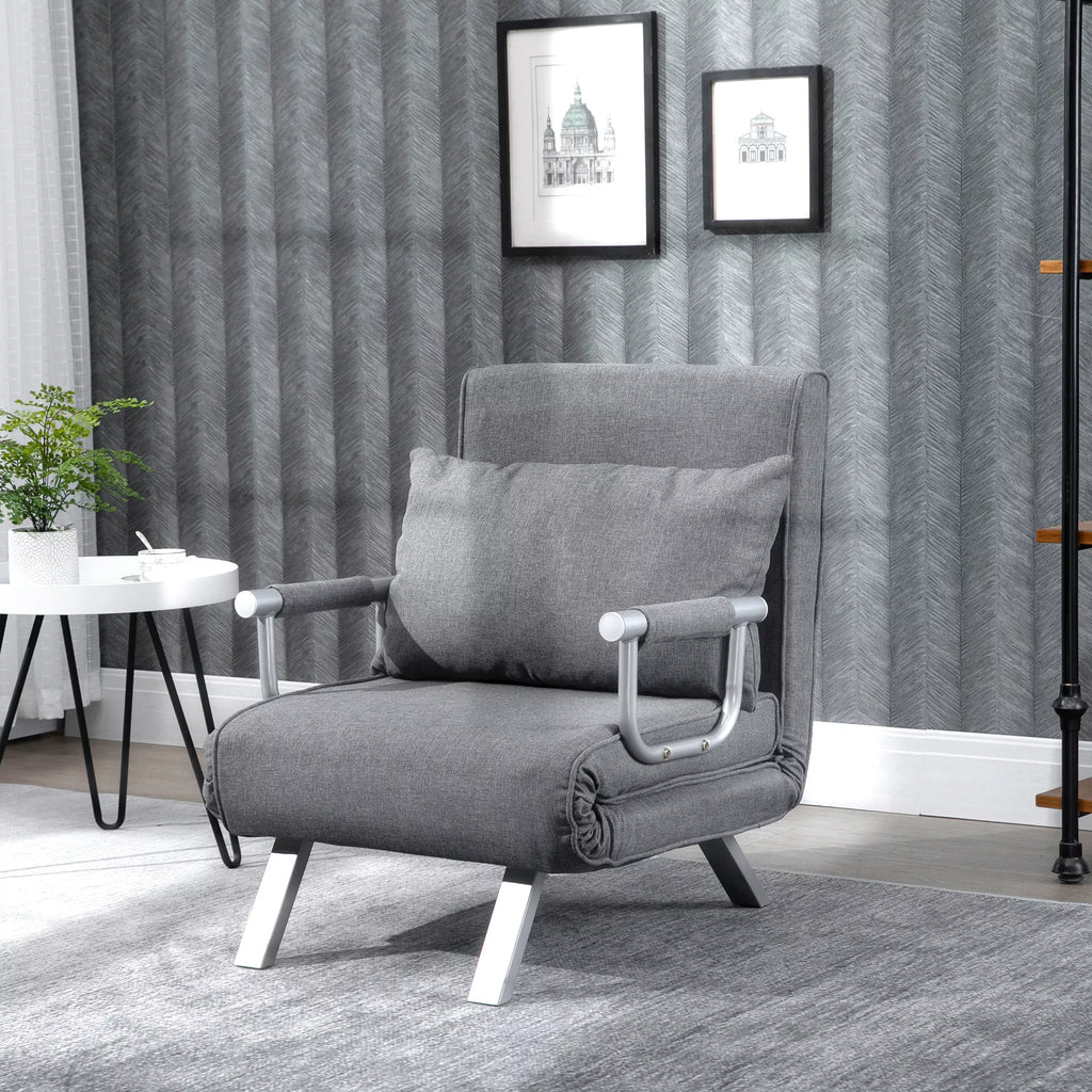 Sofa-lova su reguliojamu atlošu, 185,5 cm, pilka