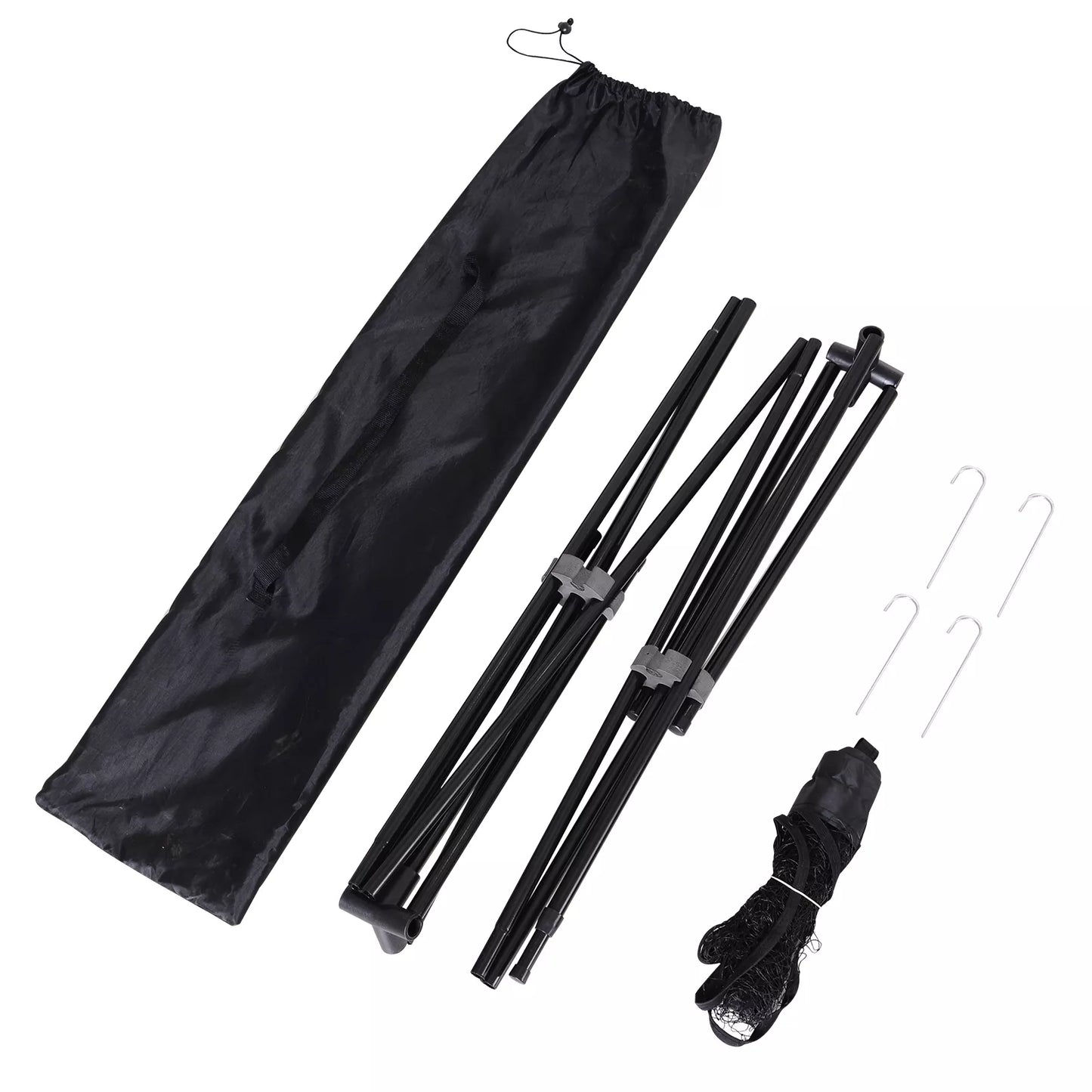 Sulankstomas badmintono tinklas 94/158cm, tinklinio tinklas su transportavimo krepšiu, 2 pakopų reguliuojamo aukščio teniso tinklas, nešiojamas rinkinys tenisui, badmintono tinklas sodui, parkui, lauke