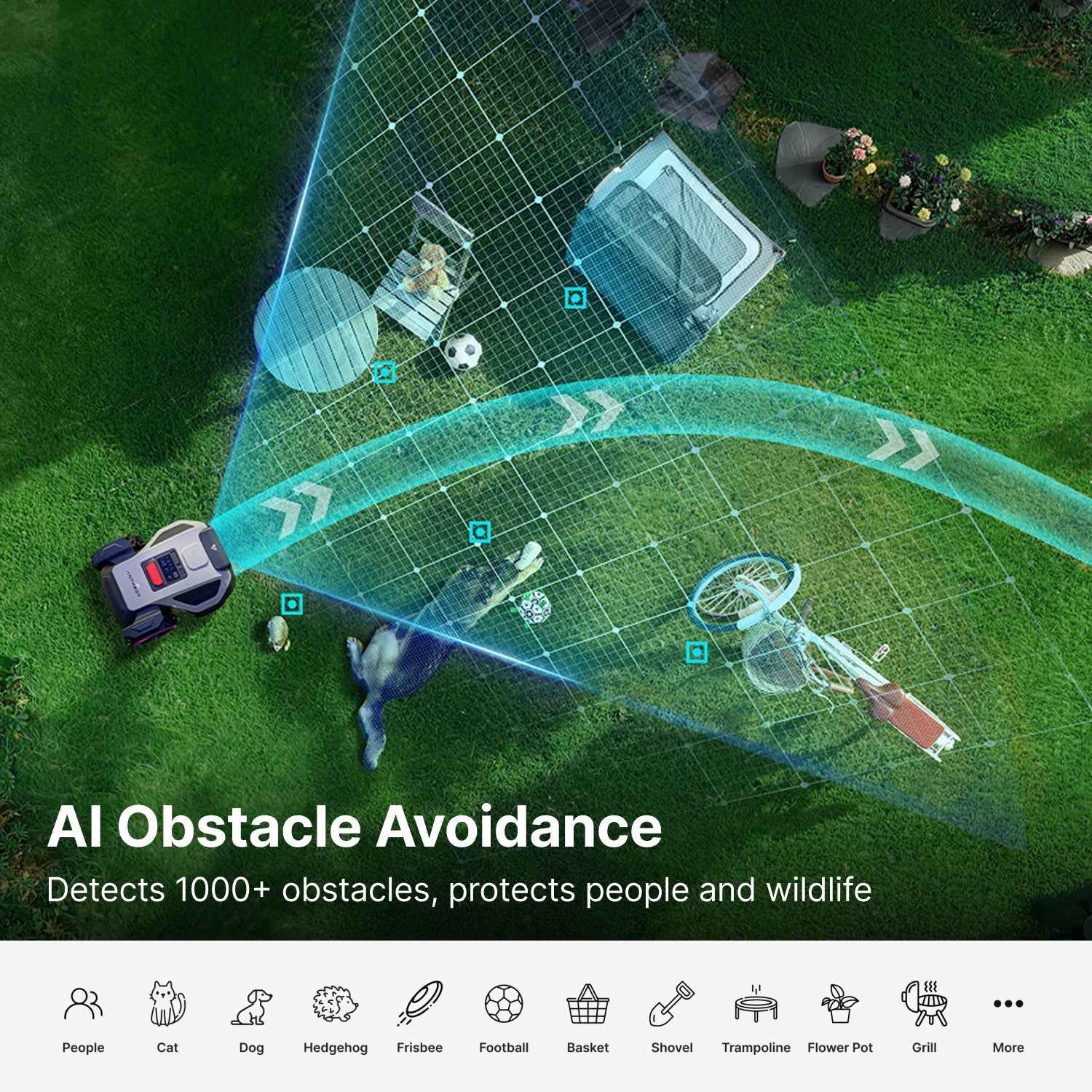 Vejos robotas Anthbot M9 RTK (1000 m²)