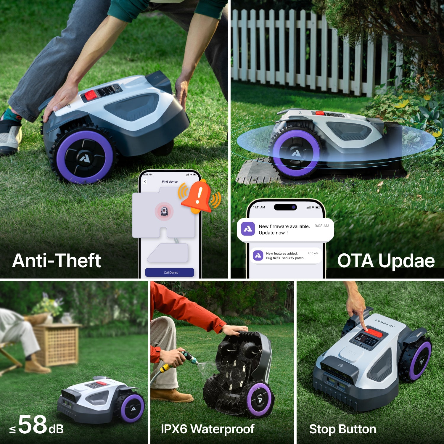 Vejos robotas Anthbot M5 (500 m²)