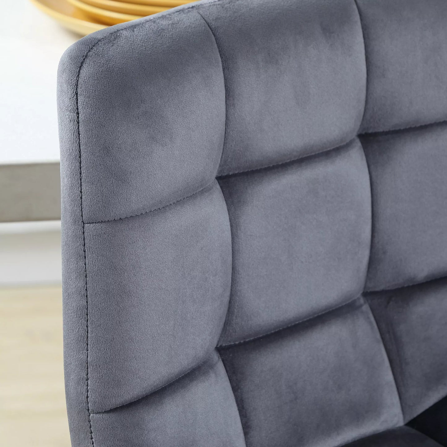 2 vnt. Baro kėdžių rinkinys su atrama kojoms, retro dizaino, 42 cm x 47 cm x 105 cm, Pilka