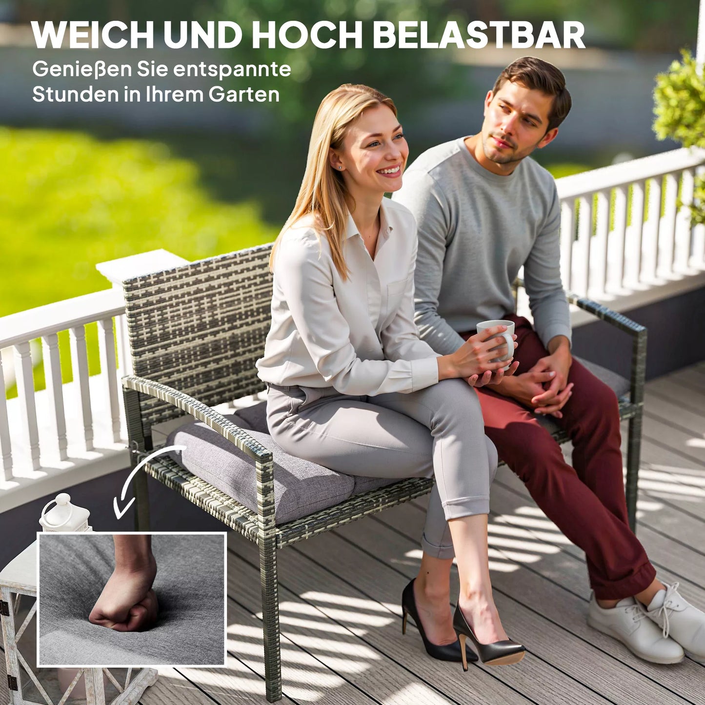 Suoliuko užvalkalas 105 x 46 x 12,5 cm, sėdynės pagalvėlė su raišteliais, lauko sėdimoji pagalvėlė sodo baldams, suoliukui, pilka