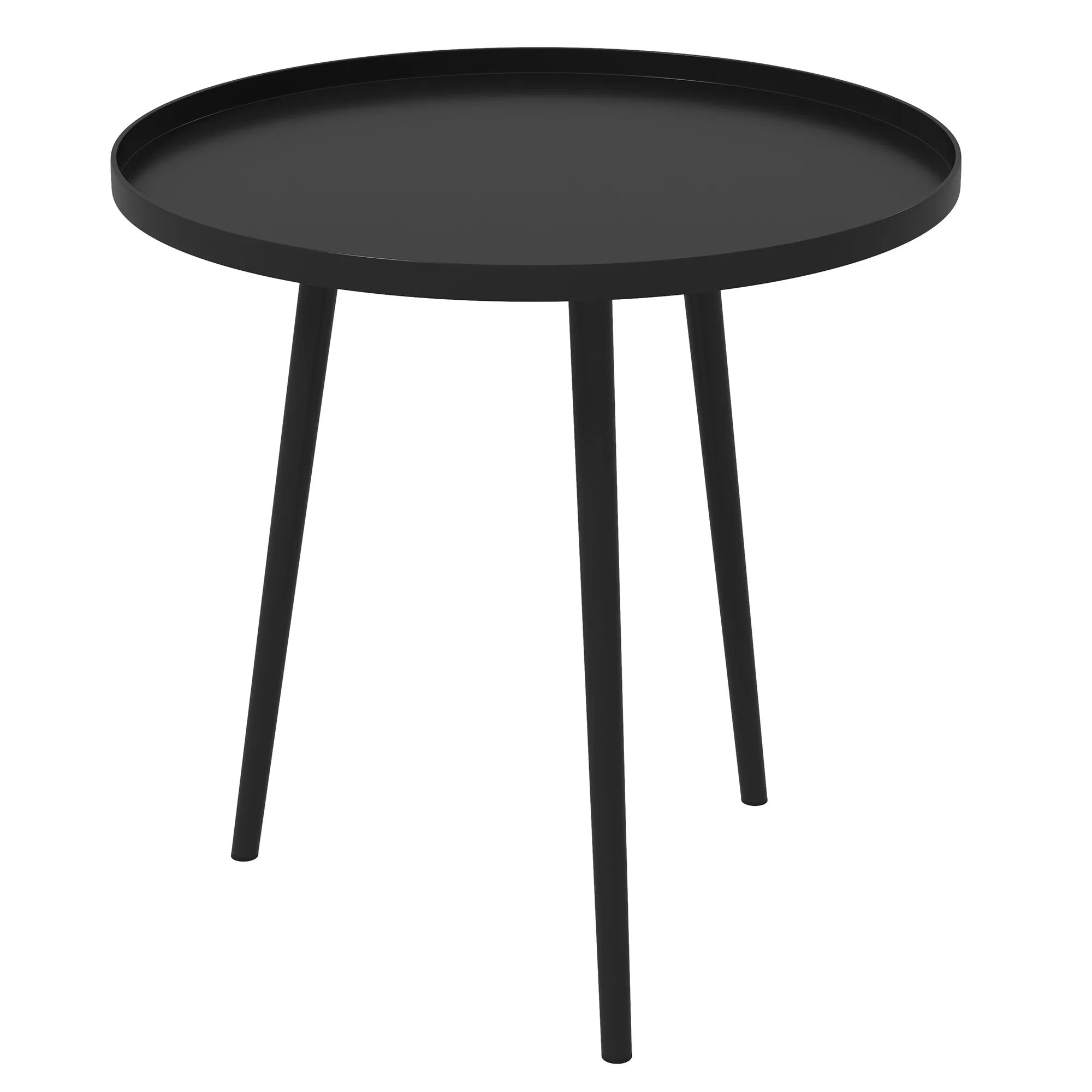 Lauko staliukas, sodo staliukas, apvalus terasos staliukas, plienas, Ф40 x 50Hcm, juodas