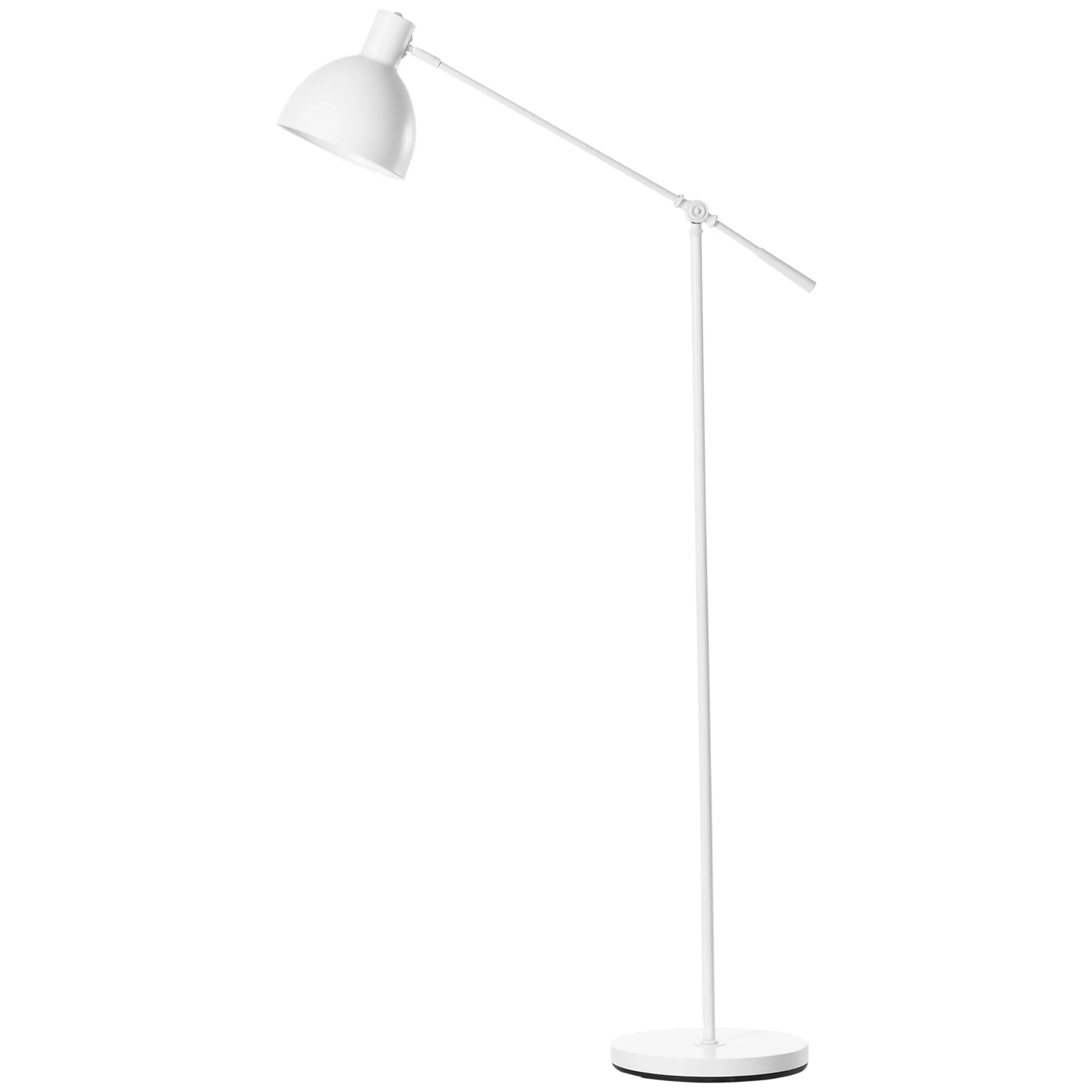 Pastatomas šviestuvas industrinio dizaino, reguliuojamo aukščio, su kojiniu jungikliu; 30 cm x 30 cm x 131 cm, juodas