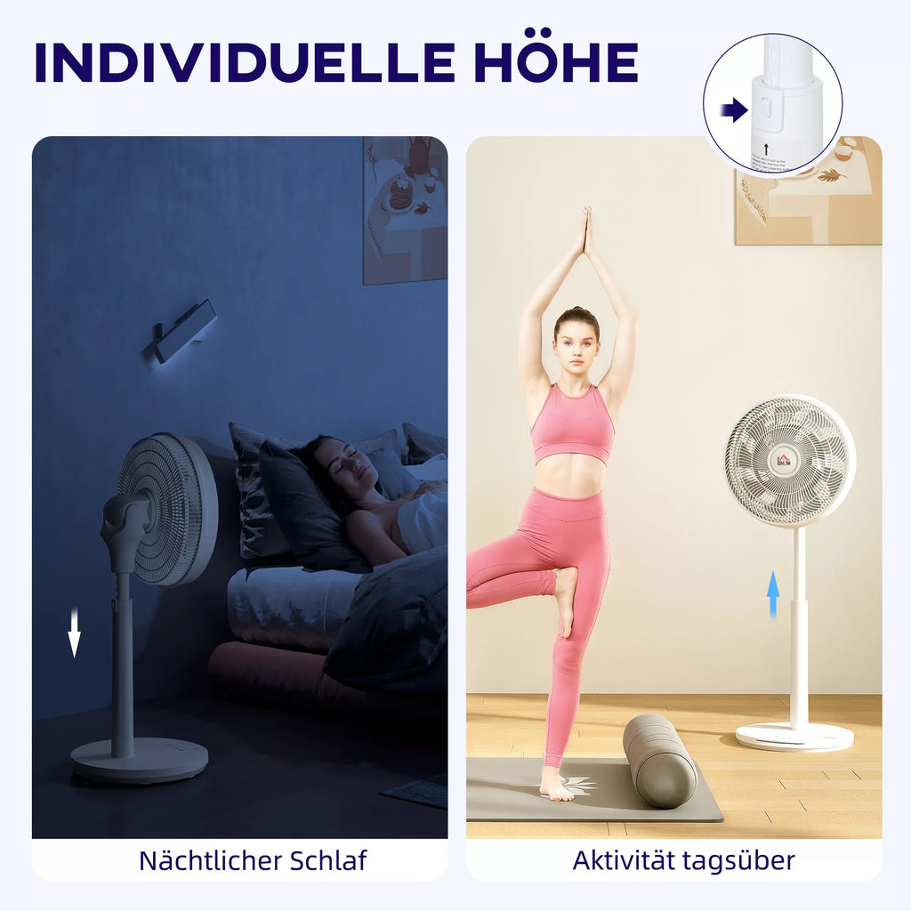 Ventiliatorius, oro kondicionierius, 3 režimai, LED indikatorius, pasukamas, plastikinis, baltas