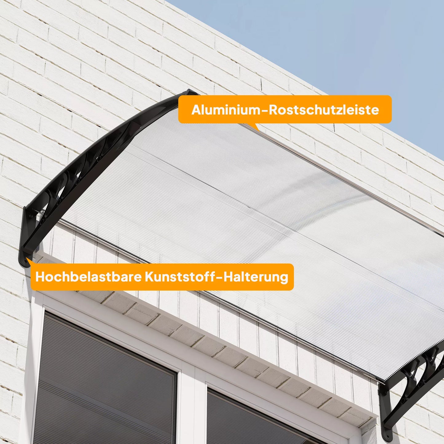 Apsauginis stogelis, atsparus UV spinduliams, atsparus vandeniui, 90x150x25cm, Balta