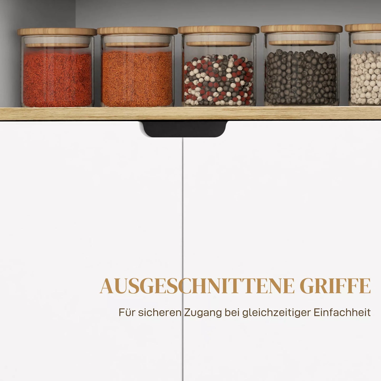 Virtuvės vežimėlis ant ratukų su laikymo vieta, spintelė, reguliuojamos lentynos, skirta virtuvei, svetainei, valgomajam, balta