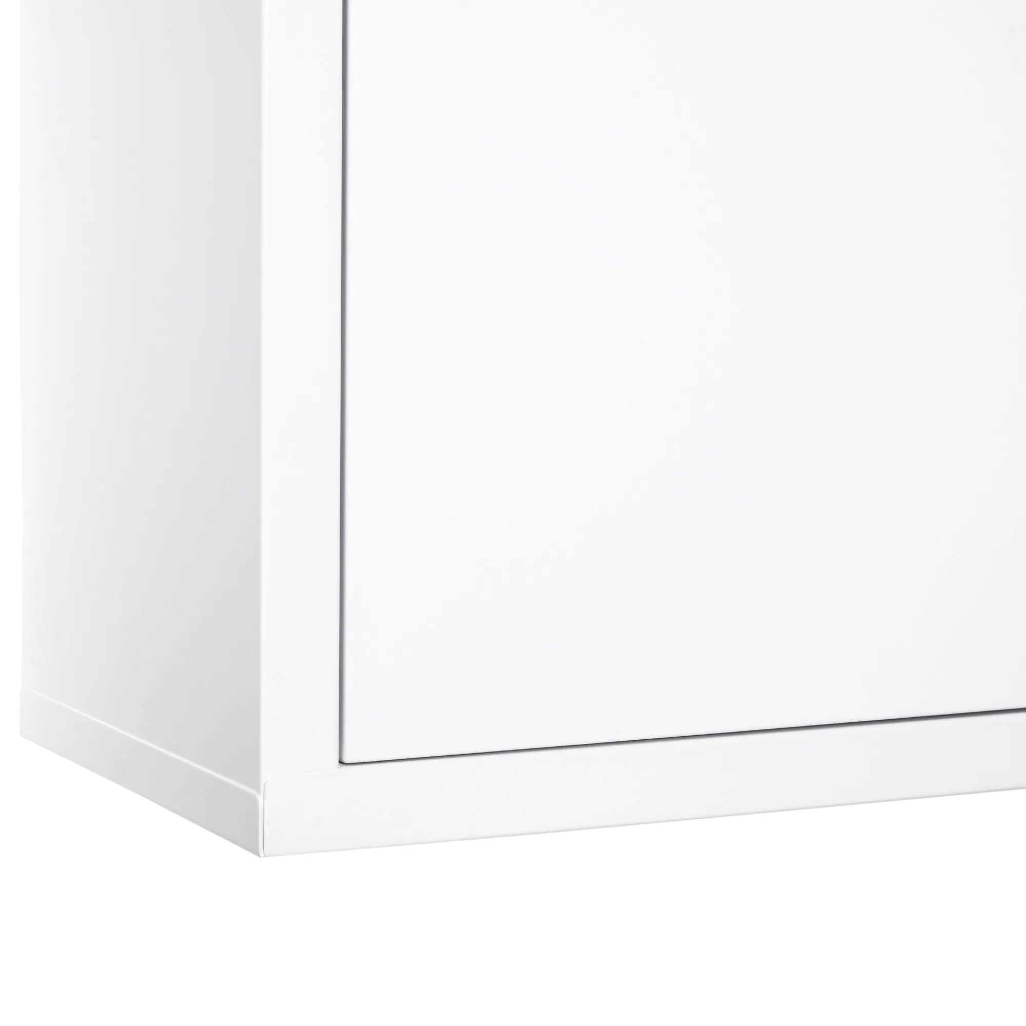 Medicinos spintelė Vaistų spintelė vaistams laikyti, užrakinama Vaistų spintelė iš metalo su 3 skyreliais Pirmosios pagalbos spintelė, 40 x 18 x 60 cm, balta