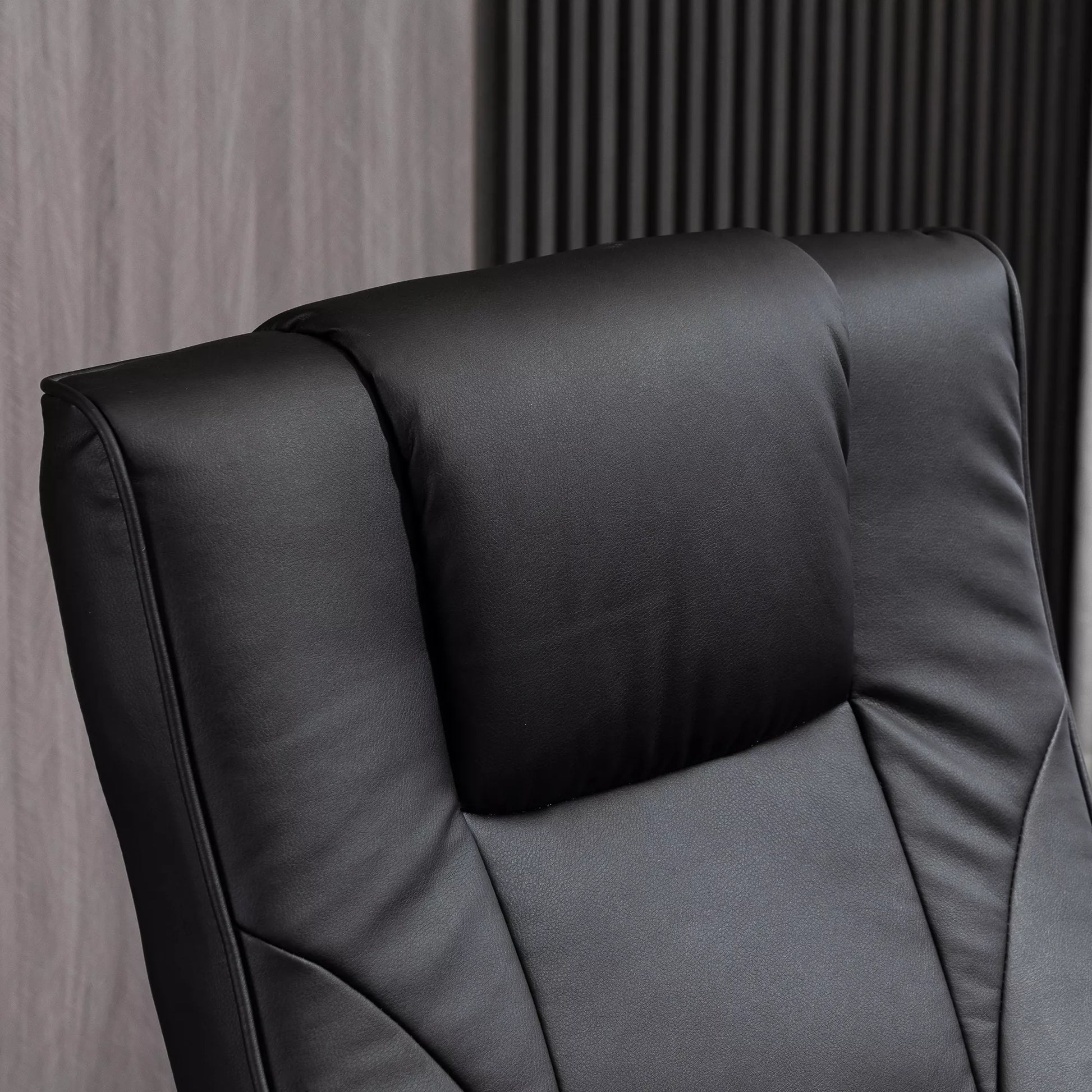 Masažinė kėdė, su pėdų atrama, 10 masažo taškų, atlošiama funkcija, pasukama sėdimoji dalis, juoda, 73 x 83 x 106cm