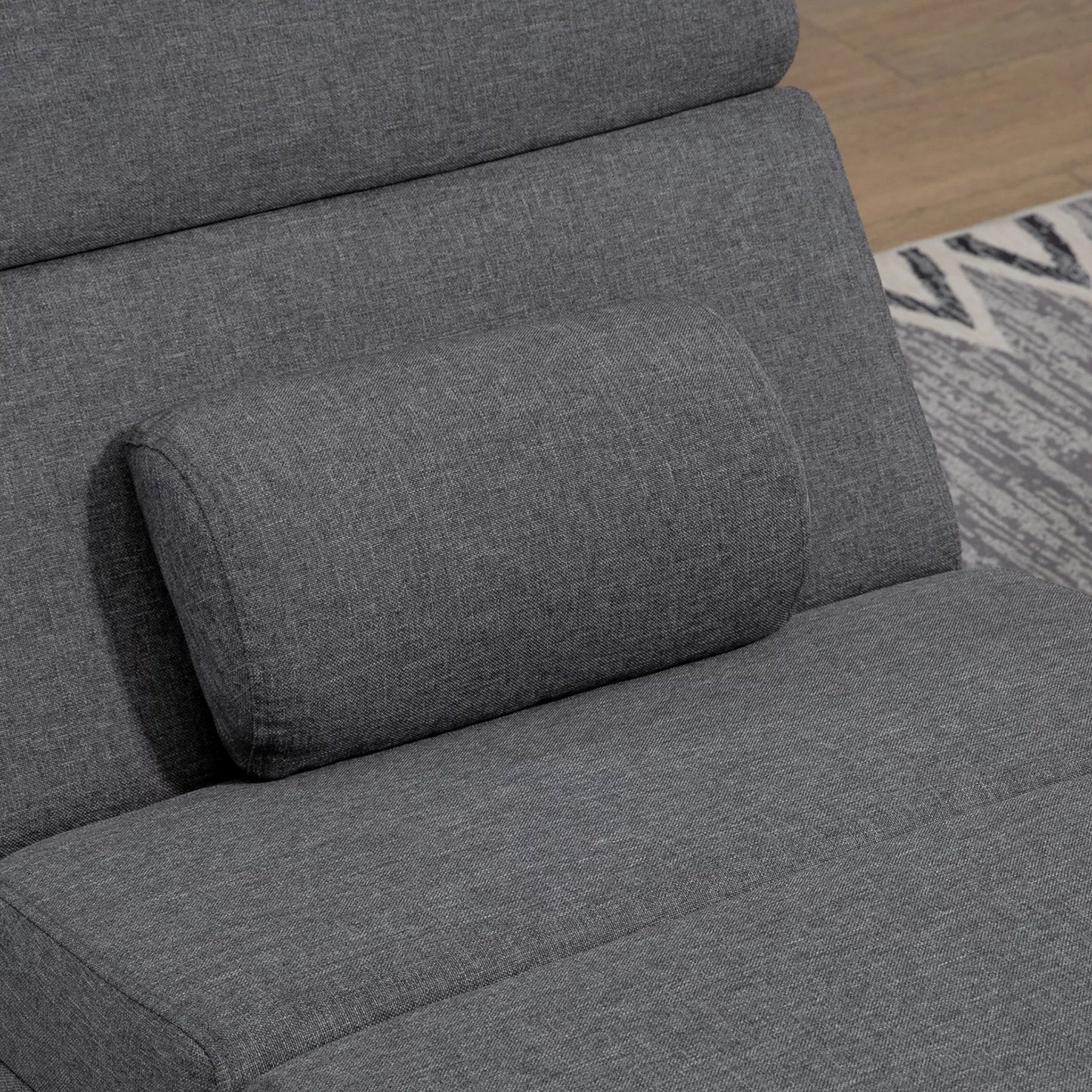 Masažinė, atpalaiduojanti, gulima kėdė, 8 vibracijos taškai, 5 režimai, 56 x 168 x 84 cm, pilka