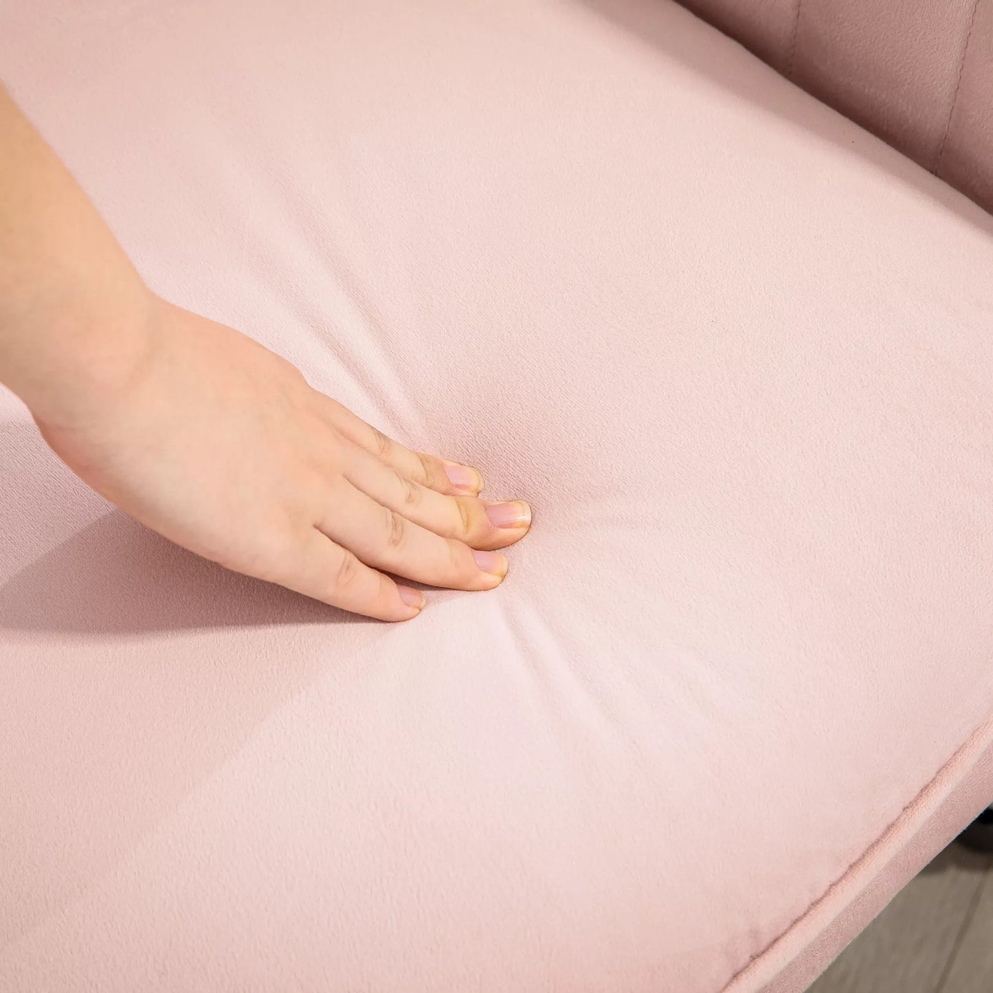 HOMCOM Biuro kėdė, reguliuojamo aukščio, sukinama, su atlošu ir porankiais, rožinė