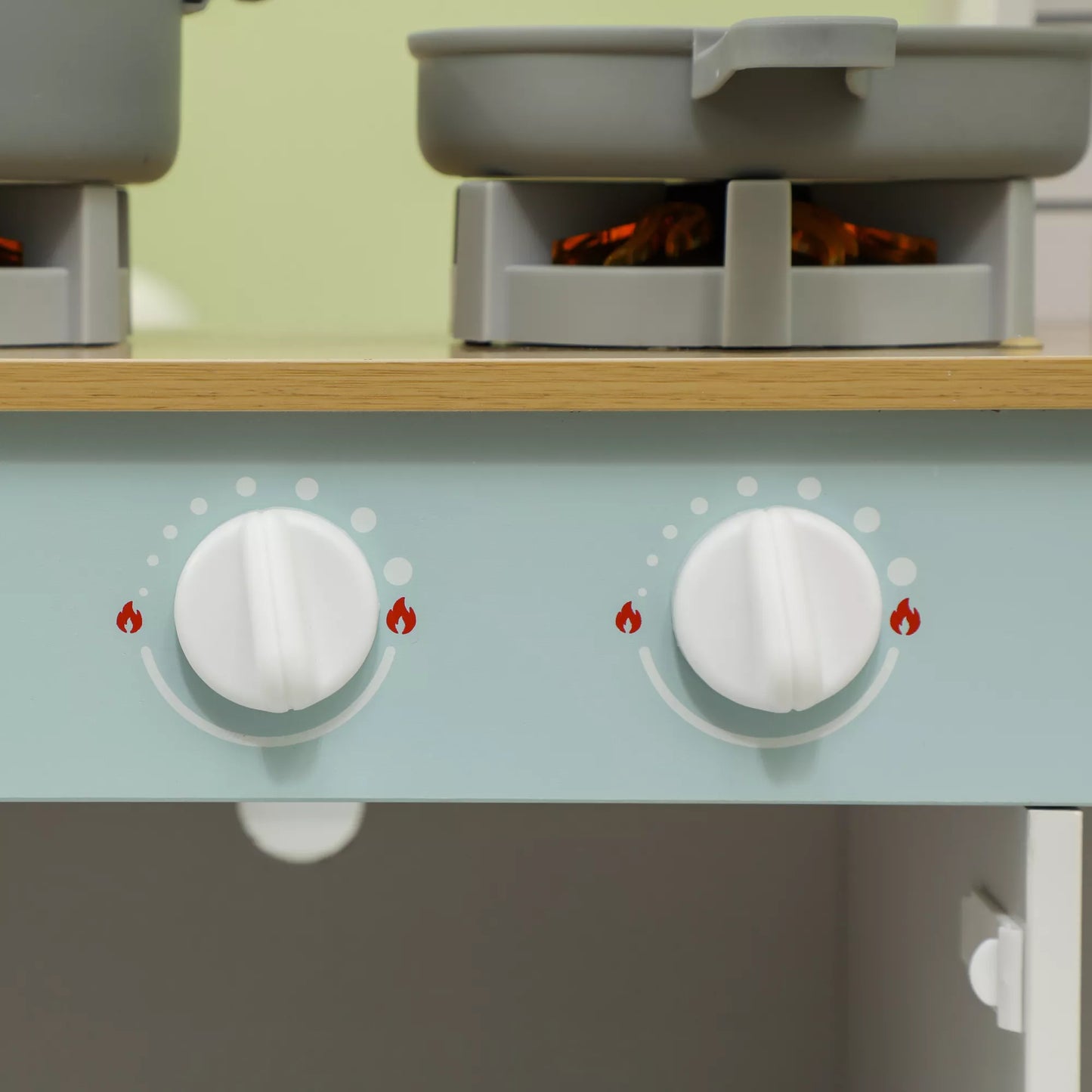 Žaidimų virtuvėlės rinkinys, vaikų virtuvėlė su efektais, kavos aparatas, orkaitė, daug vietos daiktams laikyti, MDF, nerūdijantis plienas, vaikams nuo 3 metų