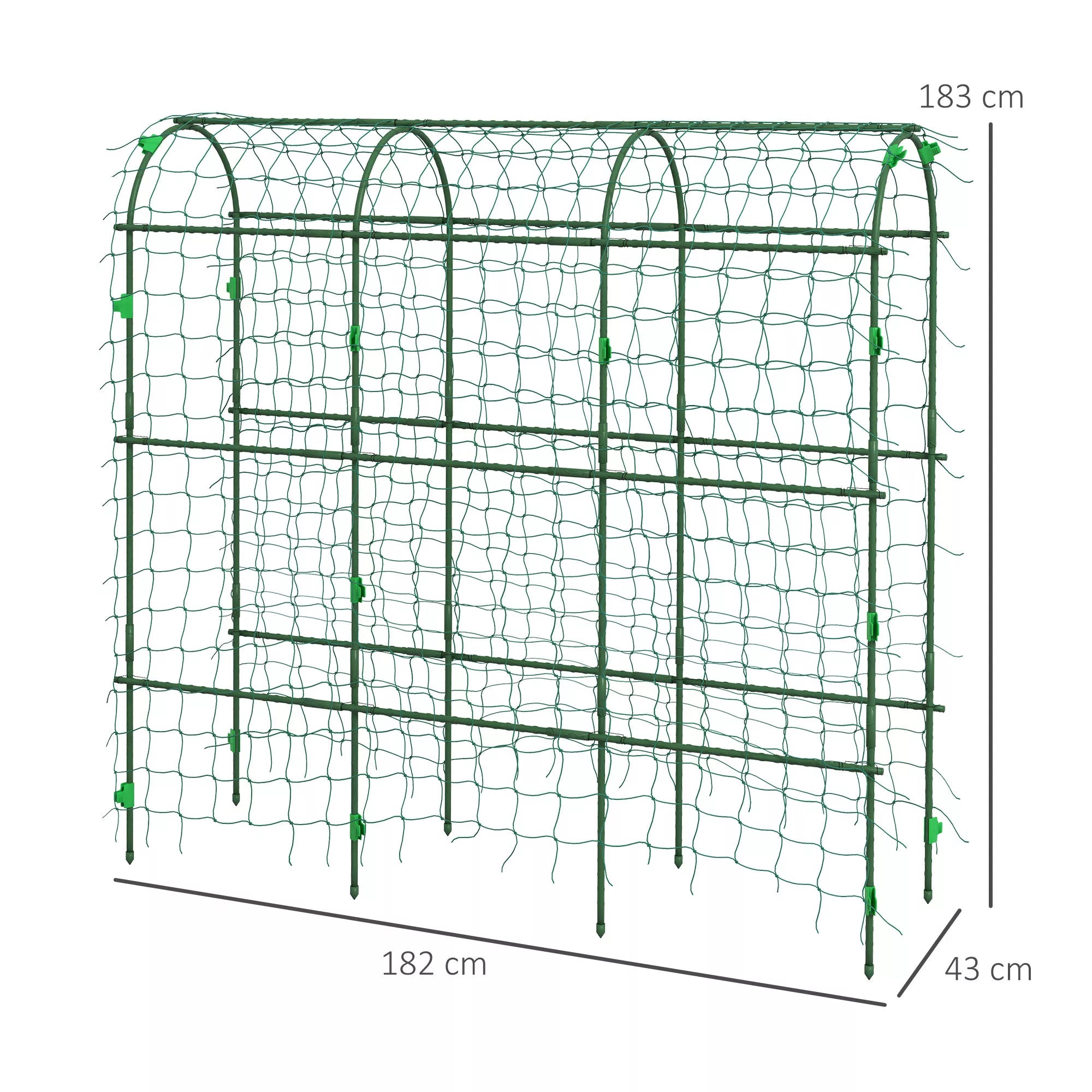 Didelis lankstus lankas, paukščių apsaugos tinklas, lengvas montavimas, metalas, 43 x 182 x 183 cm